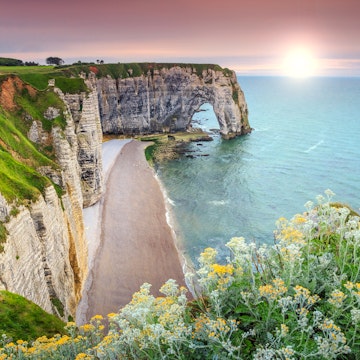 Amazing cliffs Aval of Etretat and beautiful famous coastline,Normandy,France,Europe
601934360
Normandy, Stone - Object, Chalk - Rock, Arranging, Seascape, Etretat, Coastline, Steep, Grass, Dusk, Scenics, Arch, Illuminated, Protection, Tall - High, Journey, Green Color, Famous Place, High Up, Travel Destinations, Nature, Aerial View, Brittany, France, Europe, Flower, Sunset, Sunrise - Dawn, Summer, Rock - Object, Cliff, Beach, Bay Of Water, Natural Arch, Hill, Landscape, Sky, Atlantic Ocean, Sea, Water's Edge, Wave, Water, Tourist Resort