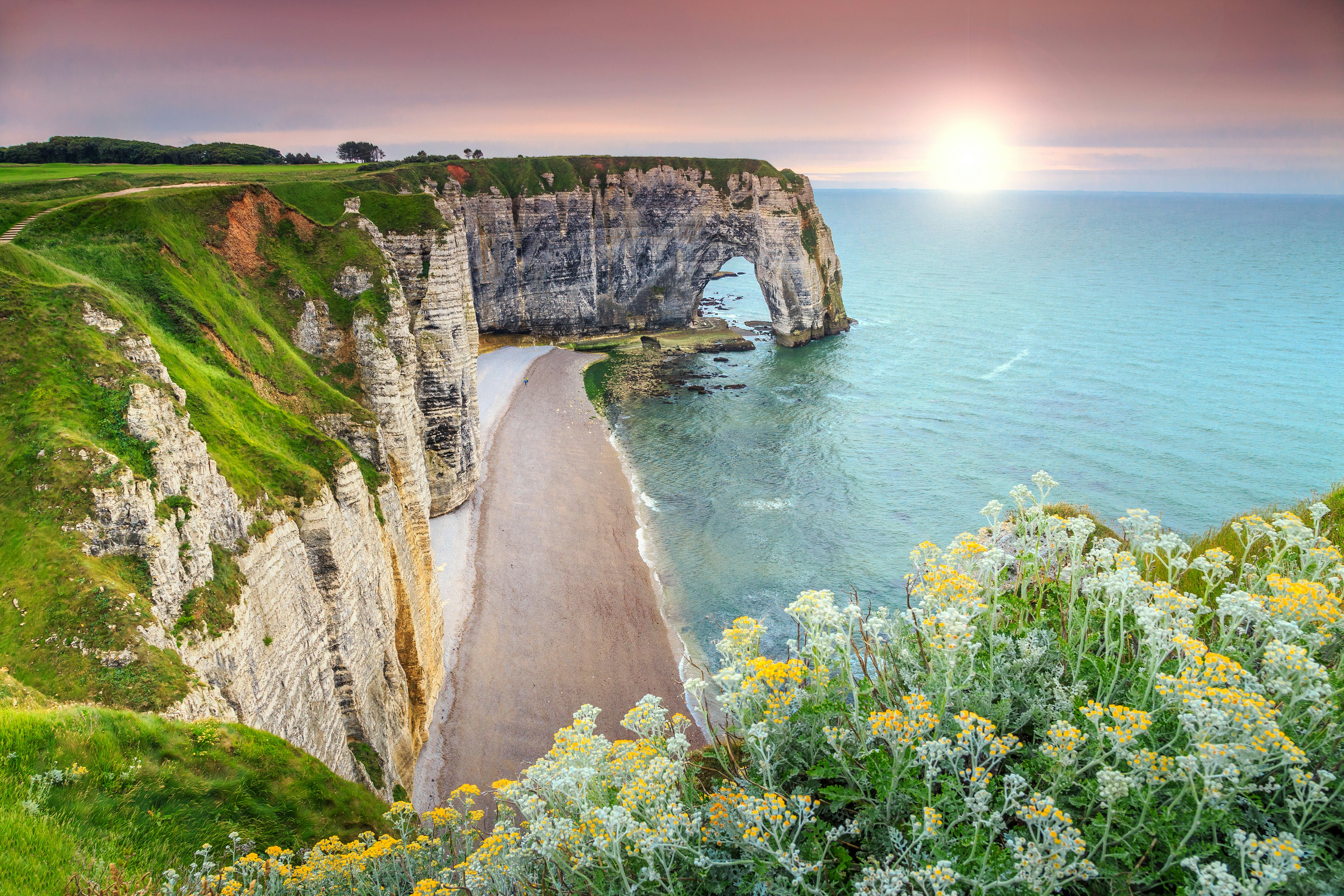 Normandy coastline, France.