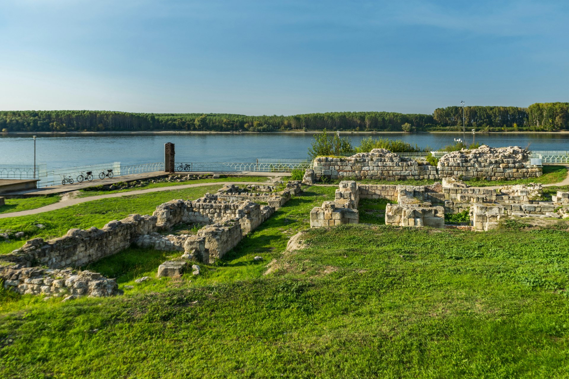 Ruins of ancient fortress Durostorum, near Silistra, Bulgaria