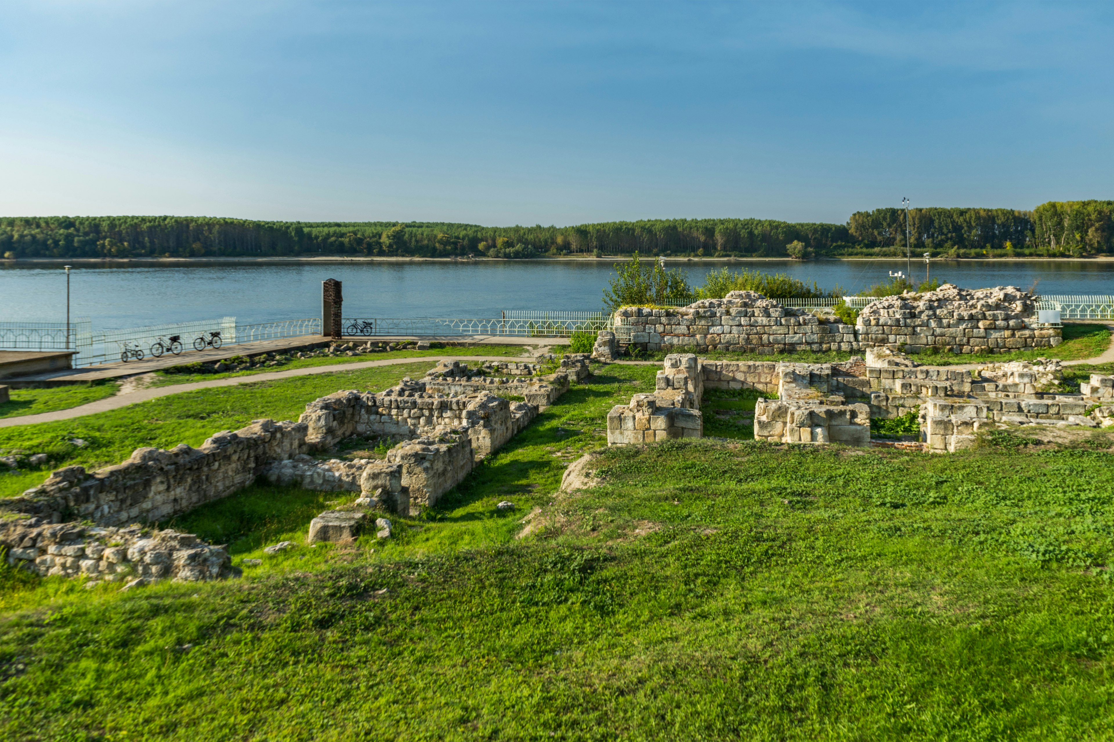 Ruins of ancient fortress Durostorum, near Silistra, Bulgaria