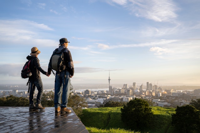 Couple standing on Mt Eden summit and watching sunrise over Auckland city. Selective focus on people in foreground. ; Shutterstock ID 2322182489; full: 65050; gl: Online Editorial; netsuite: TTTD in Auckland; your: Jennifer Carey
2322182489
Couple standing on Mt Eden summit and watching the sunrise over Auckland city.