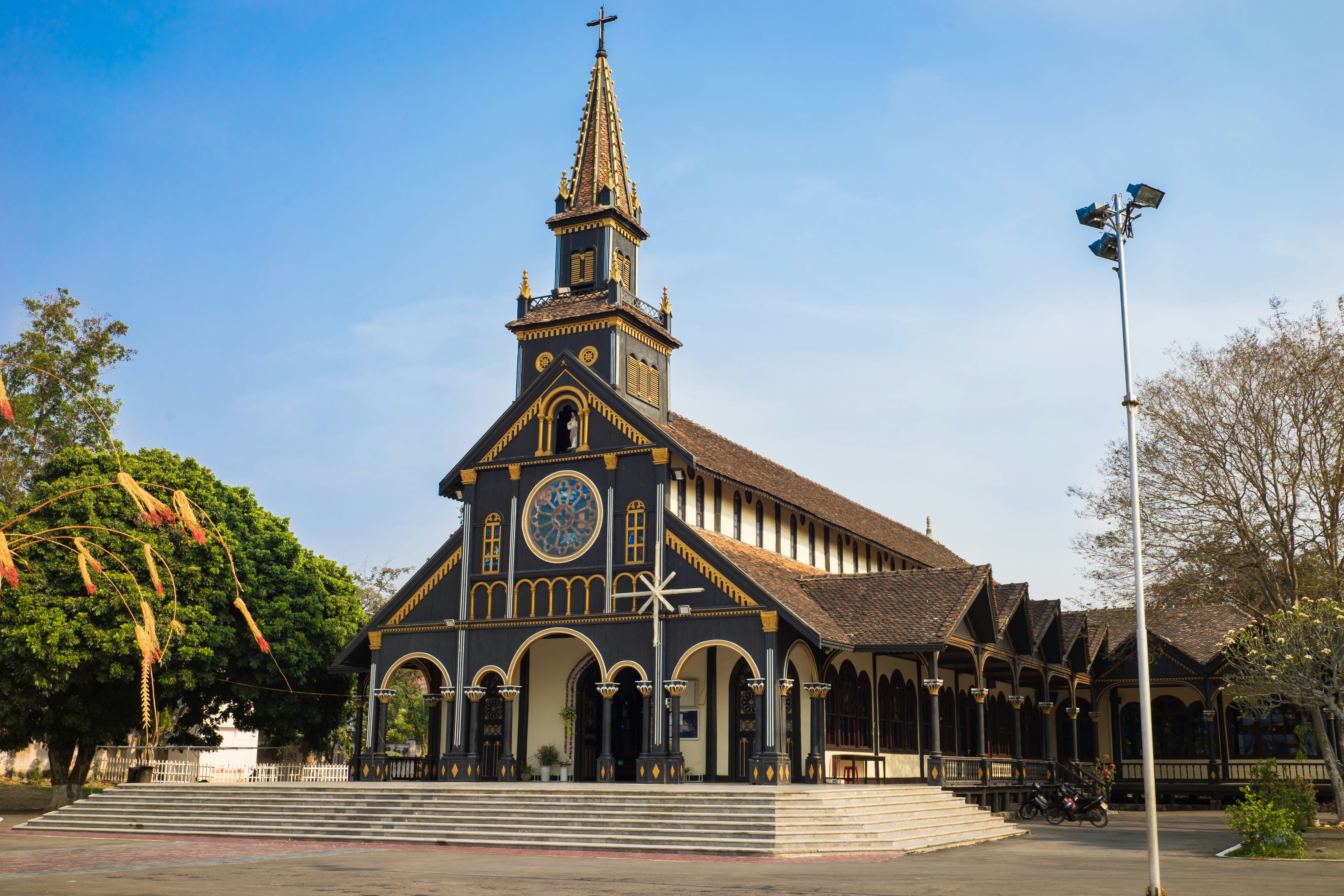 Kon Tum, Vietnam - Mar 28, 2016: Go (Wooden) Church in the city of Kon Tum in the Central Highlands of Vietnam is an ancient relic with unique wooden architecture of high aesthetic value; Shutterstock ID 416639983; full: Digital; gl: 65050; netsuite: poi; your: Barbara Di Castro
416639983