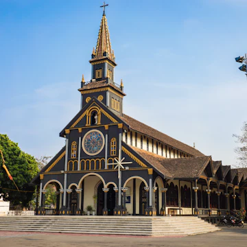 Kon Tum, Vietnam - Mar 28, 2016: Go (Wooden) Church in the city of Kon Tum in the Central Highlands of Vietnam is an ancient relic with unique wooden architecture of high aesthetic value; Shutterstock ID 416639983; full: Digital; gl: 65050; netsuite: poi; your: Barbara Di Castro
416639983