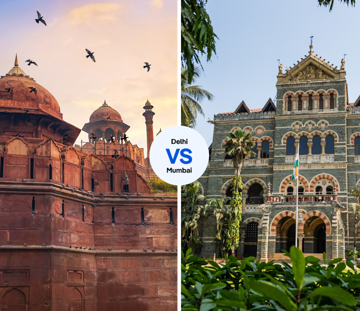 Take in the old-world history in Delhi or the newer colonial architecture in Mumbai