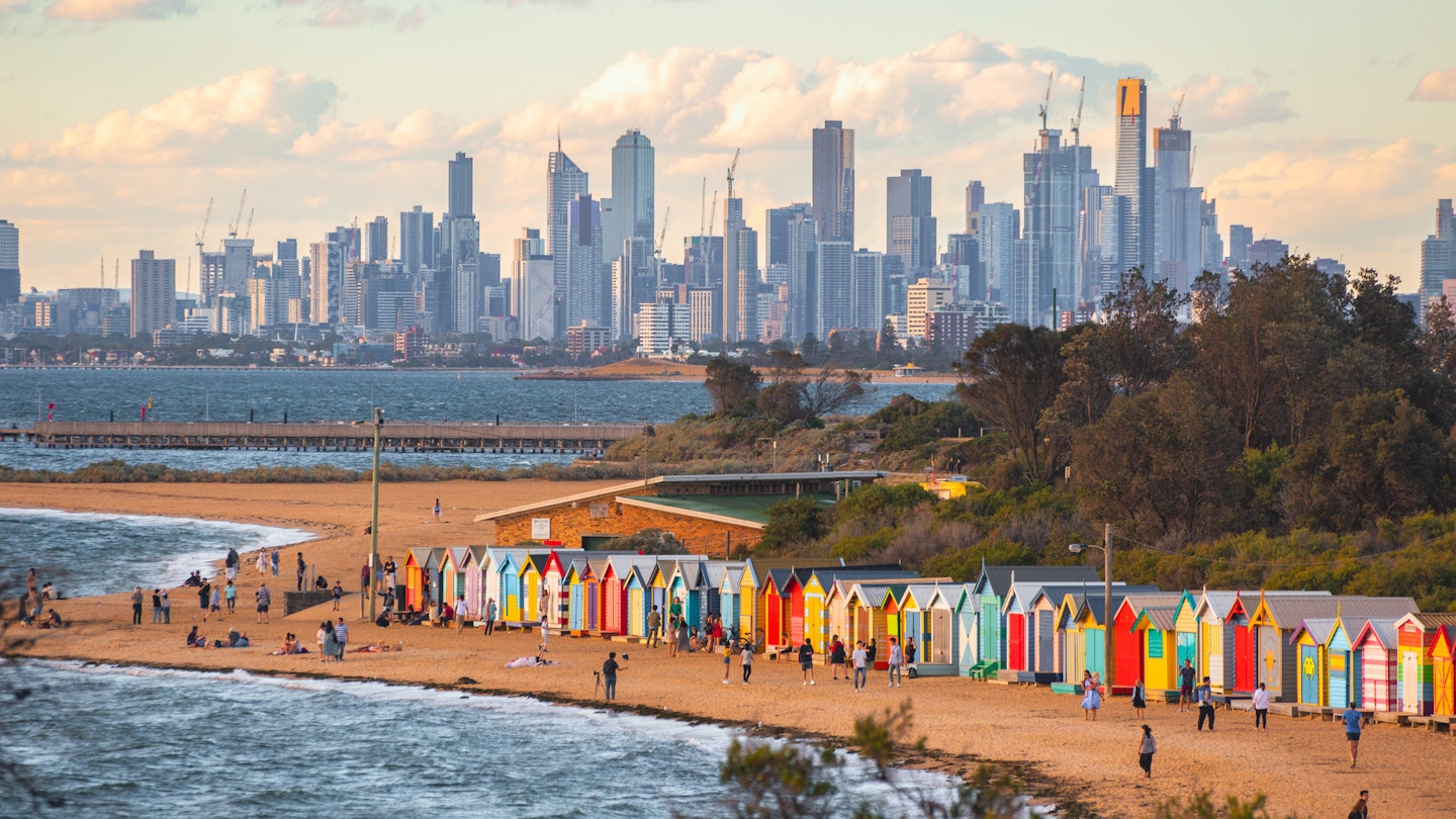 Brighton bathing boxes and Melbourne skyline
1131691816
melbourne - australia, australia, city, urban skyline, bay of water, skyscraper, water, sea, cityscape, travel, modern, building exterior, travel destinations, architecture, famous place, beach, copy space, backgrounds, brighton - melbourne, beach hut, summer, color image, high angle view, horizontal, capital cities, incidental people, dusk, city life, sky