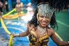 Portrait of woman (passista) celebrating and dancing at brazilian carnival
1204435065