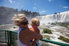 Mother and son appreciate the beauty of Iguacu Falls on the Brazil - Argentina border
1353569649