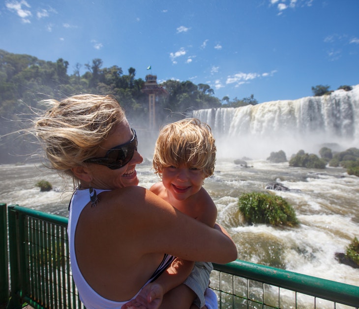 Mother and son appreciate the beauty of Iguacu Falls on the Brazil - Argentina border
1353569649
