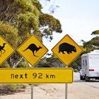Road sign on the Nullarbor plain.
159326545
highway, road, sign, outback, safety