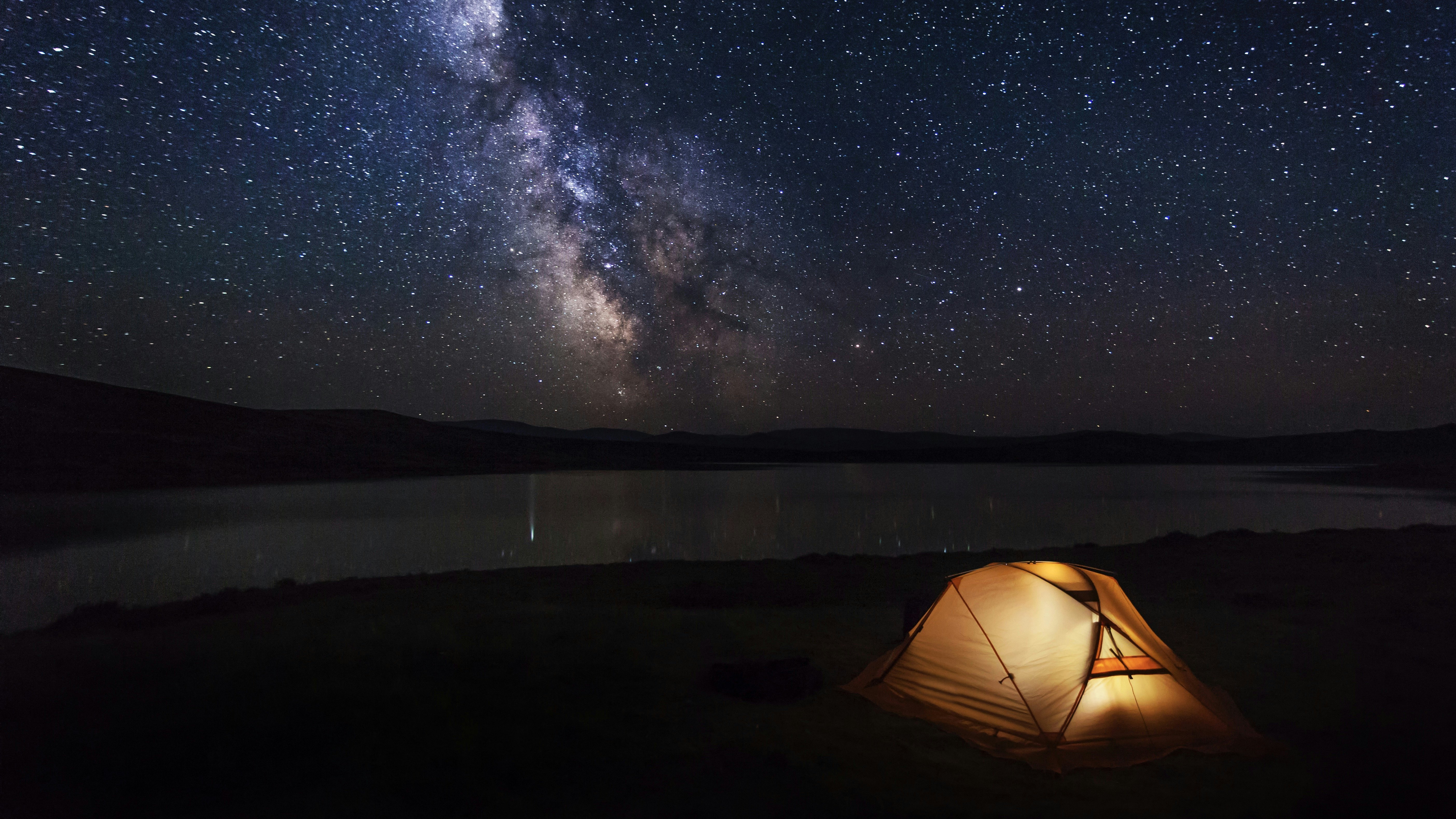 A tent under the stars in Ol Pejeta Conservancy, Kenya.