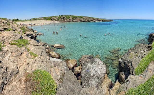 Calamosche; Vendicari; Coastline; Fun; Nature; Noto; Noto - Sicily; Relaxation; Day; Europe; Horizontal; Outdoors; People; Photography; Sand; Sea; Sicily