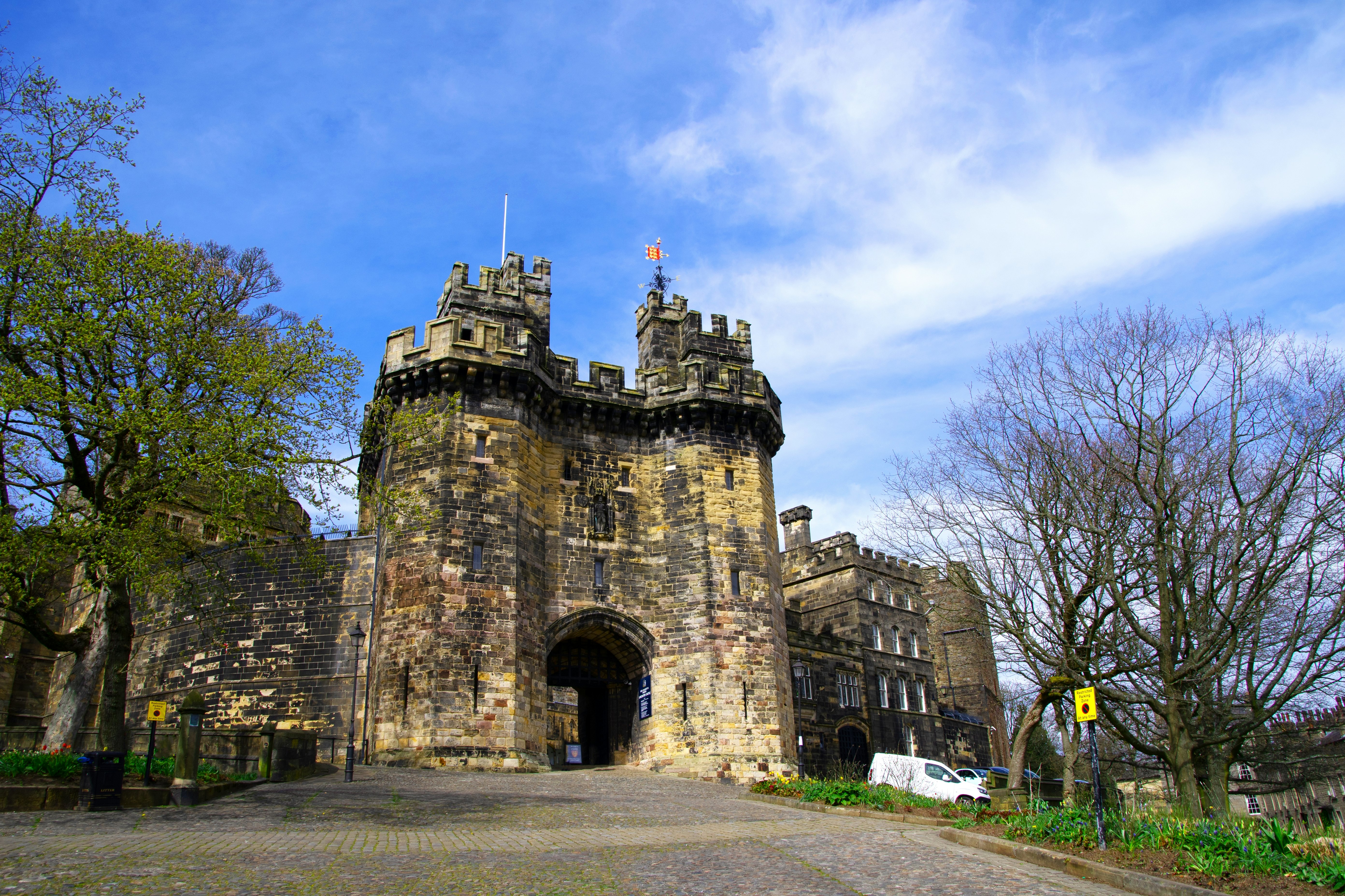 Lancaster Castle is a medieval castle founded in the 11th century on the site of a Roman fort. Lancaster, Lancashire, England, on Monday, 11th April, 2022.
1392477051