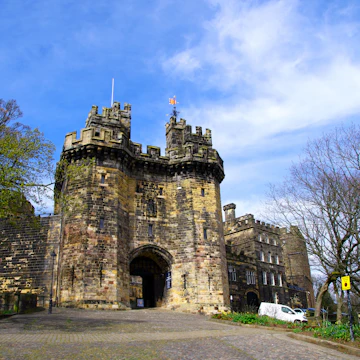 Lancaster Castle is a medieval castle founded in the 11th century on the site of a Roman fort. Lancaster, Lancashire, England, on Monday, 11th April, 2022.
1392477051