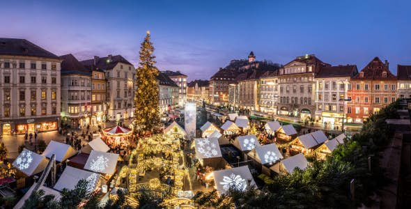 Christmas market, Salzburg in Austria