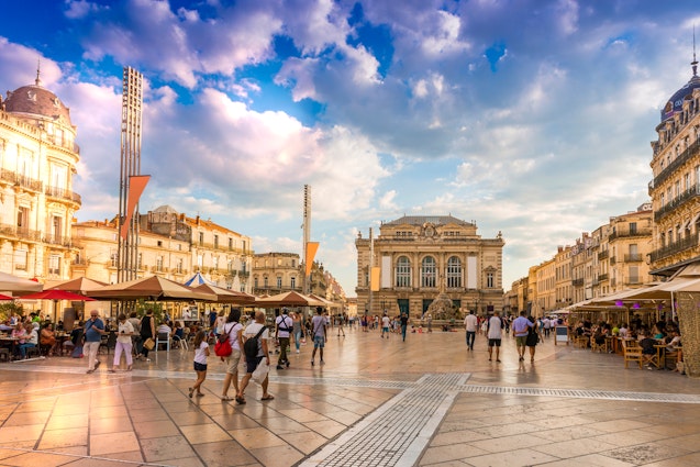 July 25, 2016: Theater of the Place de la Comédie, the most important square in Montpellier, France; Shutterstock ID 1068936569; full: 65050; gl: Online editorial; netsuite: Montpellier best things to do; your: Claire Naylor
1068936569