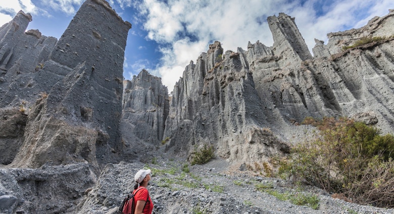 hiking in the Putangirua Pinnacles, New Zealand, nort island
1172301694