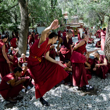 Tibetan monks at Sera monastery debating in the courtyard; Shutterstock ID 11988370; full: digital; gl: 65050; netsuite: poi; your: Barbara Di Castro
11988370