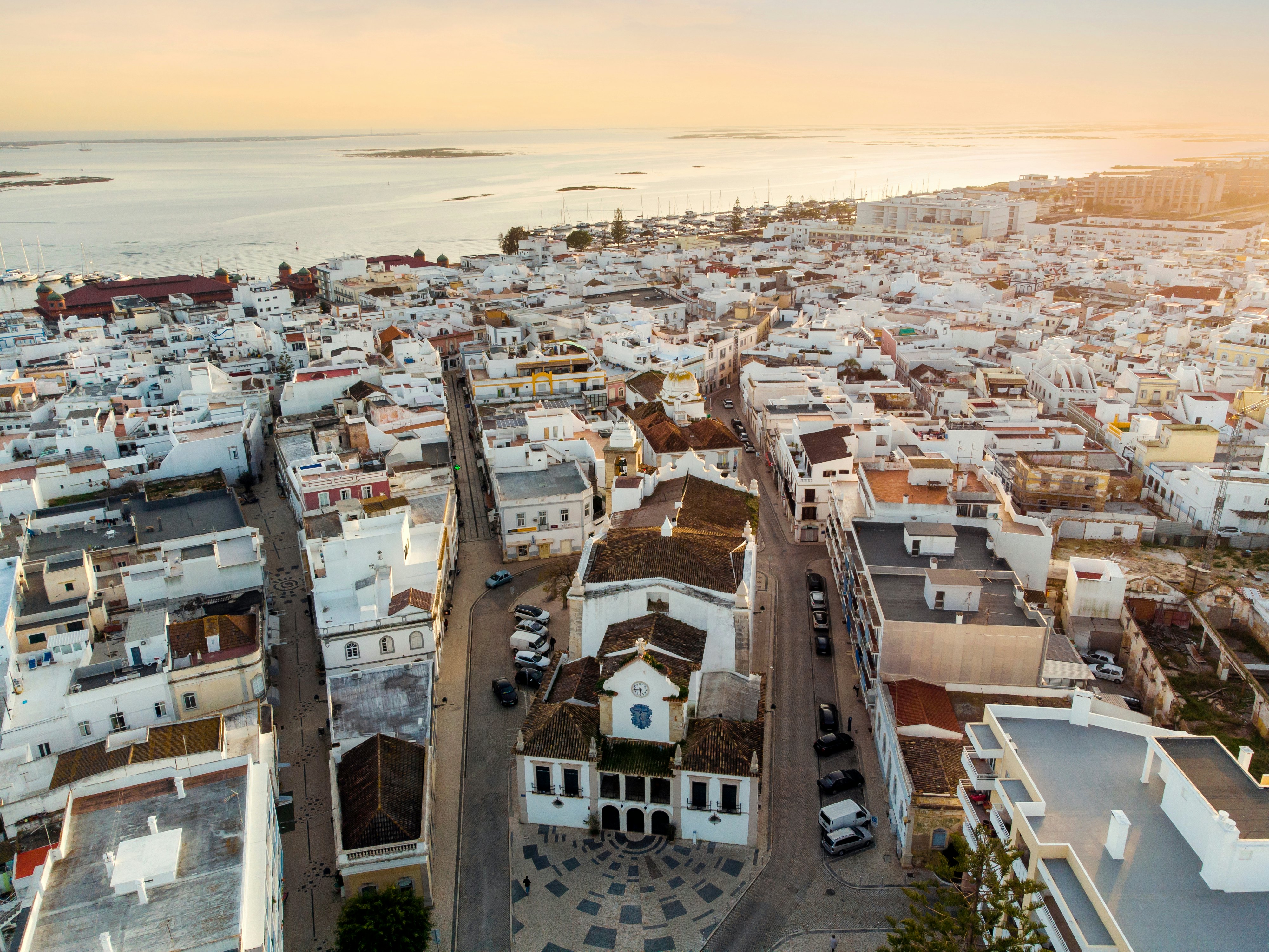 Aerial view of Olhão, the Algarve, Portugal