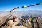 High mountain pass with tibetan prayer flags, Upper Mustang region, Nepal (MODEL RELEASED)
1145754364