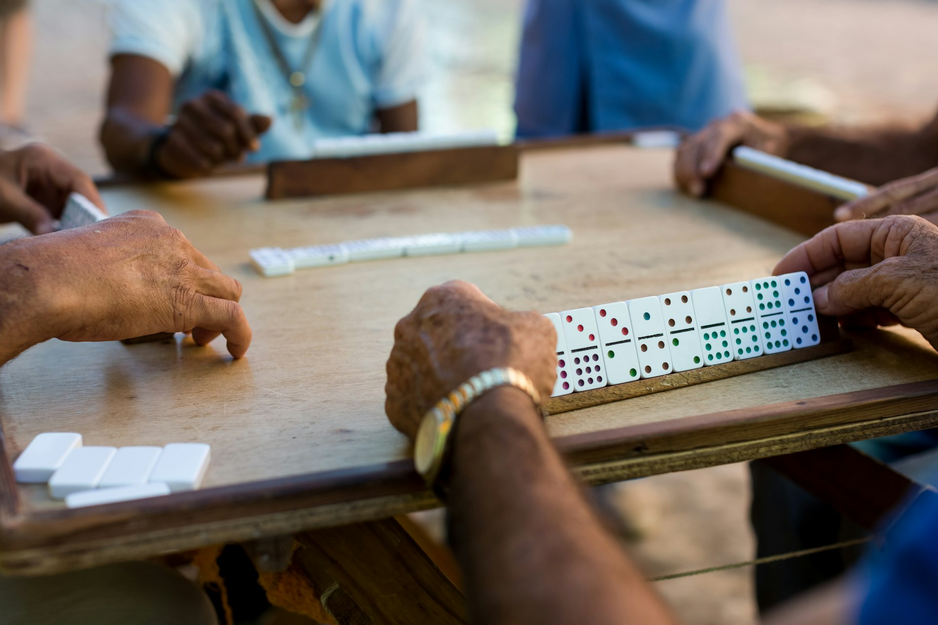 Men play dominoes in Cuba