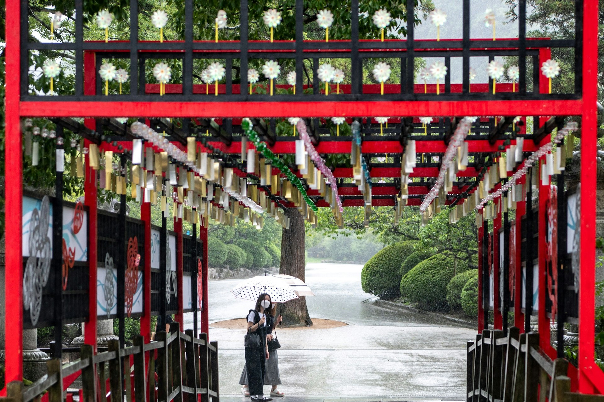 People visit the Dazaifu Tenmangu shrine, Fukuoka, Japan