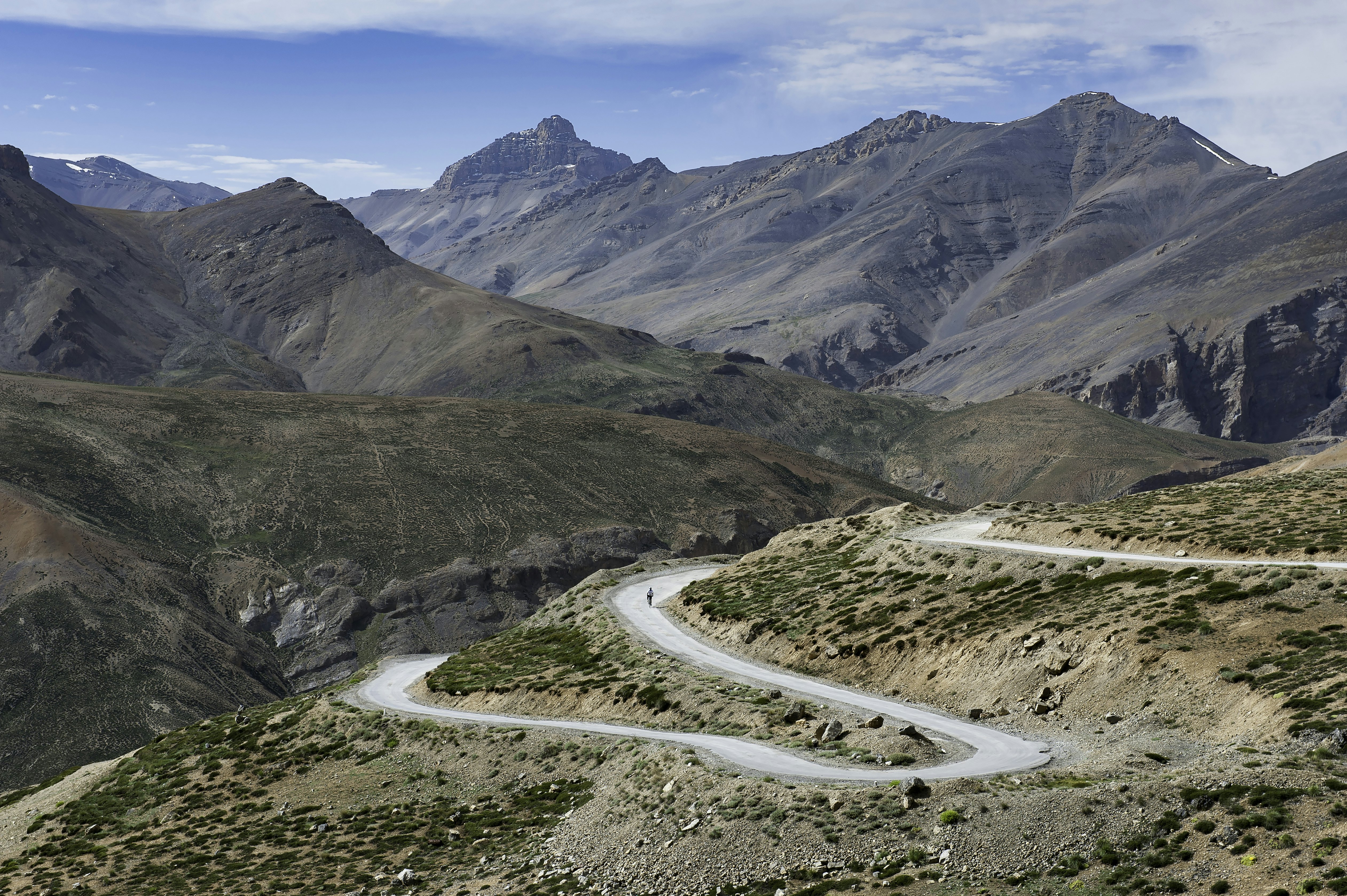 Cyclists in Ladakh, India.