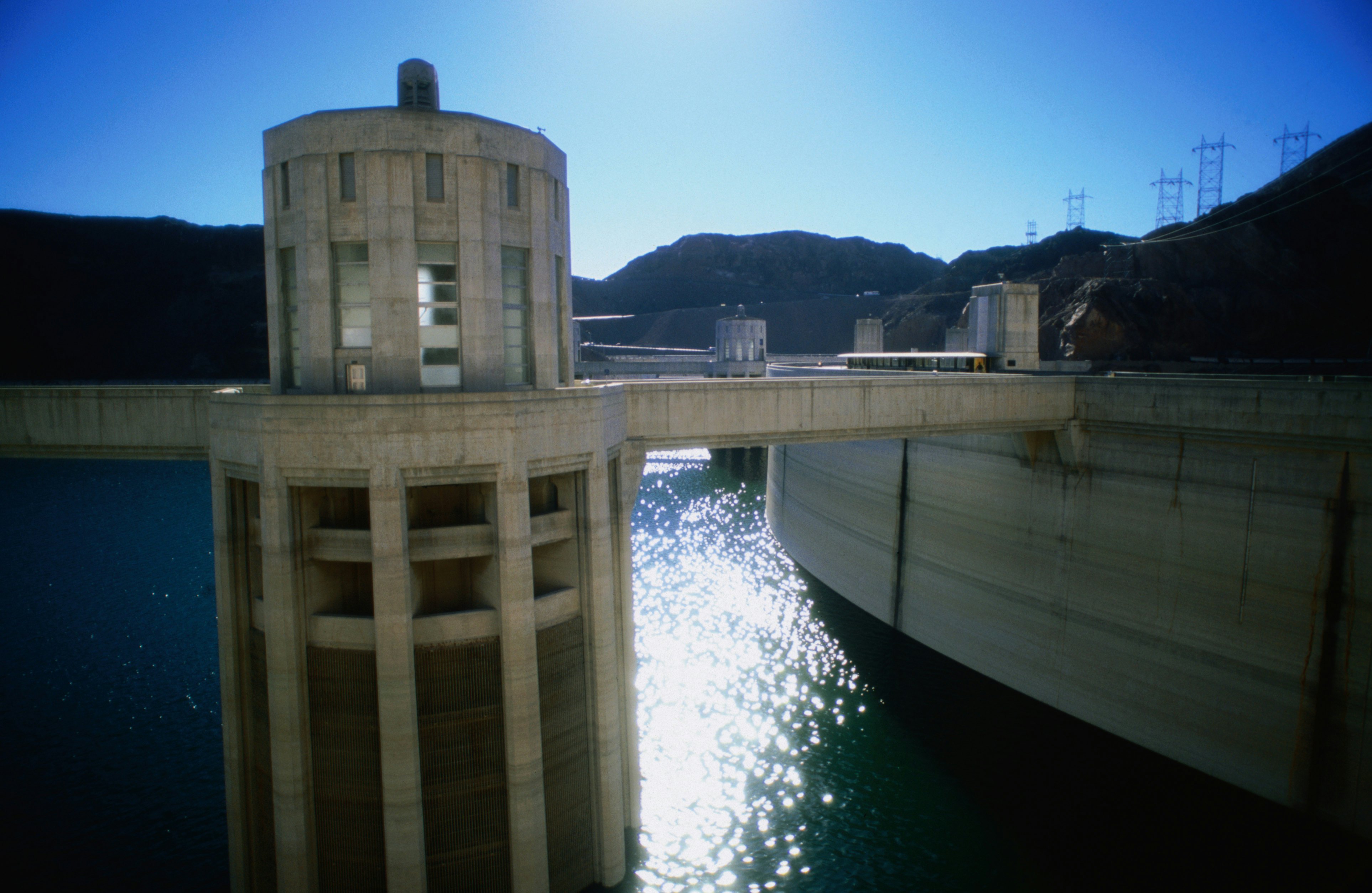 Hoover Dam.
16133-95
Las Vegas, Nevada, North America, United States, architecture, concrete, dam, energy industry, industry, power, structure, wall, water