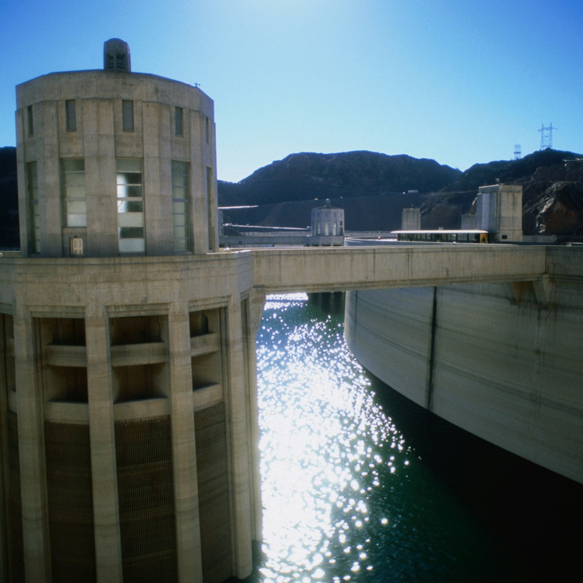 Hoover Dam.
16133-95
Las Vegas, Nevada, North America, United States, architecture, concrete, dam, energy industry, industry, power, structure, wall, water