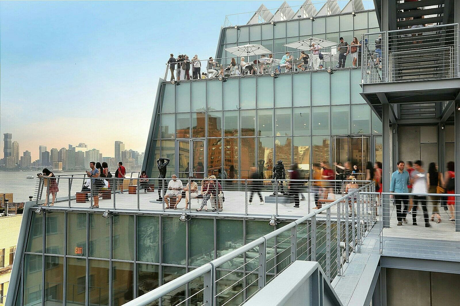 Exterior view of the Whitney Museum of American Art in NYC