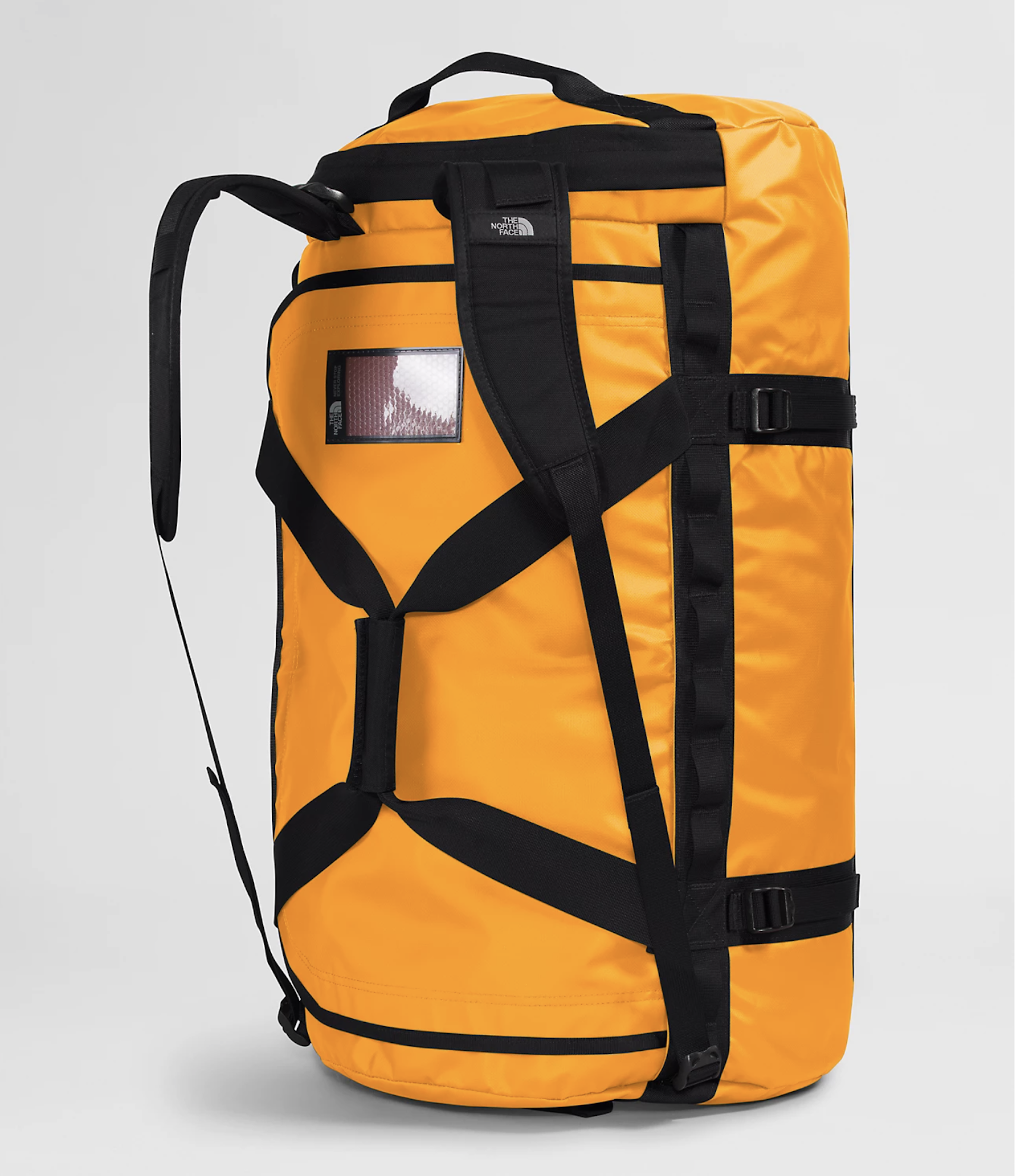 Yellow duffel bag from North Face