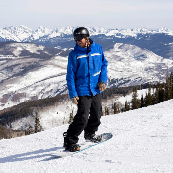 Snowboarder in the Rocky Mountains