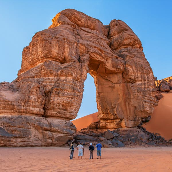 Red stone arch in Algeria