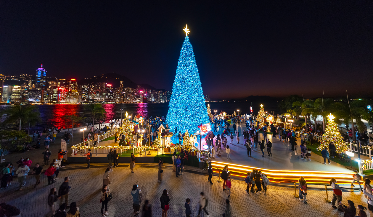 Holiday decorations in Hong Kong