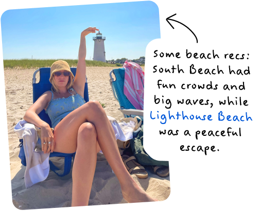Some beach recs: South Beach had fun crowds and big waves, while Lighthouse Beach was a peaceful escape.