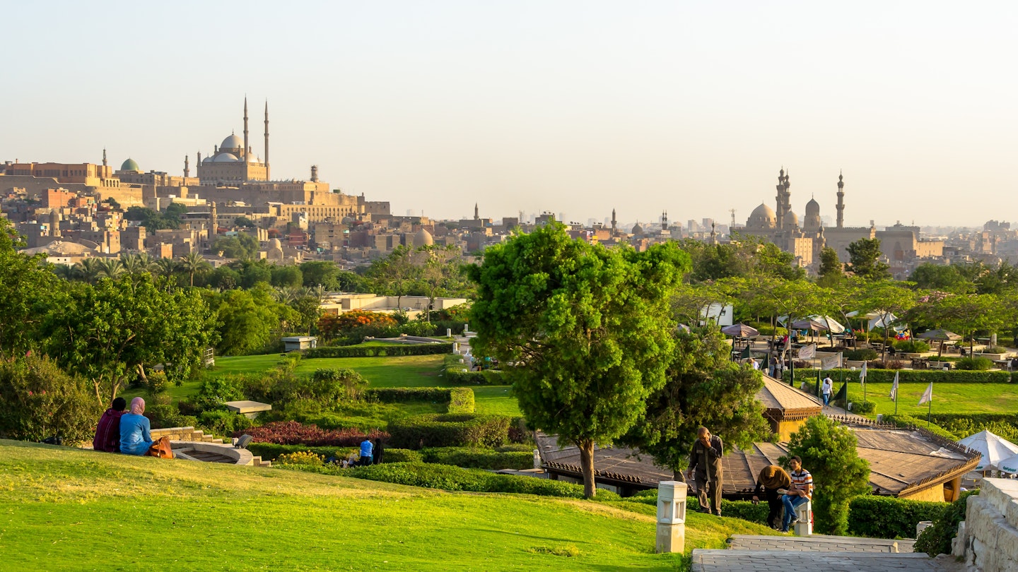 Cairo, Egypt – May 25, 2016 – View of the Al-Azhar Park gardens. In the background, The Great Mosque of Muhammad Ali Pasha, a mosque situated in the Citadel of Cairo; Shutterstock ID 2074277149; purchase_order: 65050; job: Cairo best time; client: Online editorial; other: ClaireN
2074277149