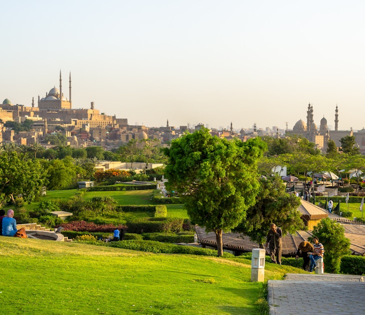 Cairo, Egypt – May 25, 2016 – View of the Al-Azhar Park gardens. In the background, The Great Mosque of Muhammad Ali Pasha, a mosque situated in the Citadel of Cairo; Shutterstock ID 2074277149; purchase_order: 65050; job: Cairo best time; client: Online editorial; other: ClaireN
2074277149