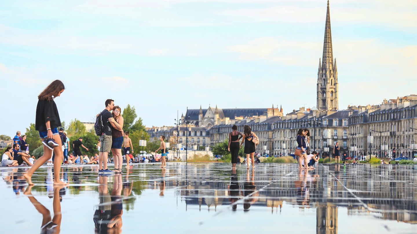 BORDEAUX, FRANCE - 3 september, 2016 : Bordeaux water mirror full of people in one of the hotest summer day, having fun in the water, the pool is the largest water mirror in the world with 3450 sq.m.; Shutterstock ID 478176790; purchase_order: 65050; job: ; client: ; other: Bordeaux best time to visit
478176790