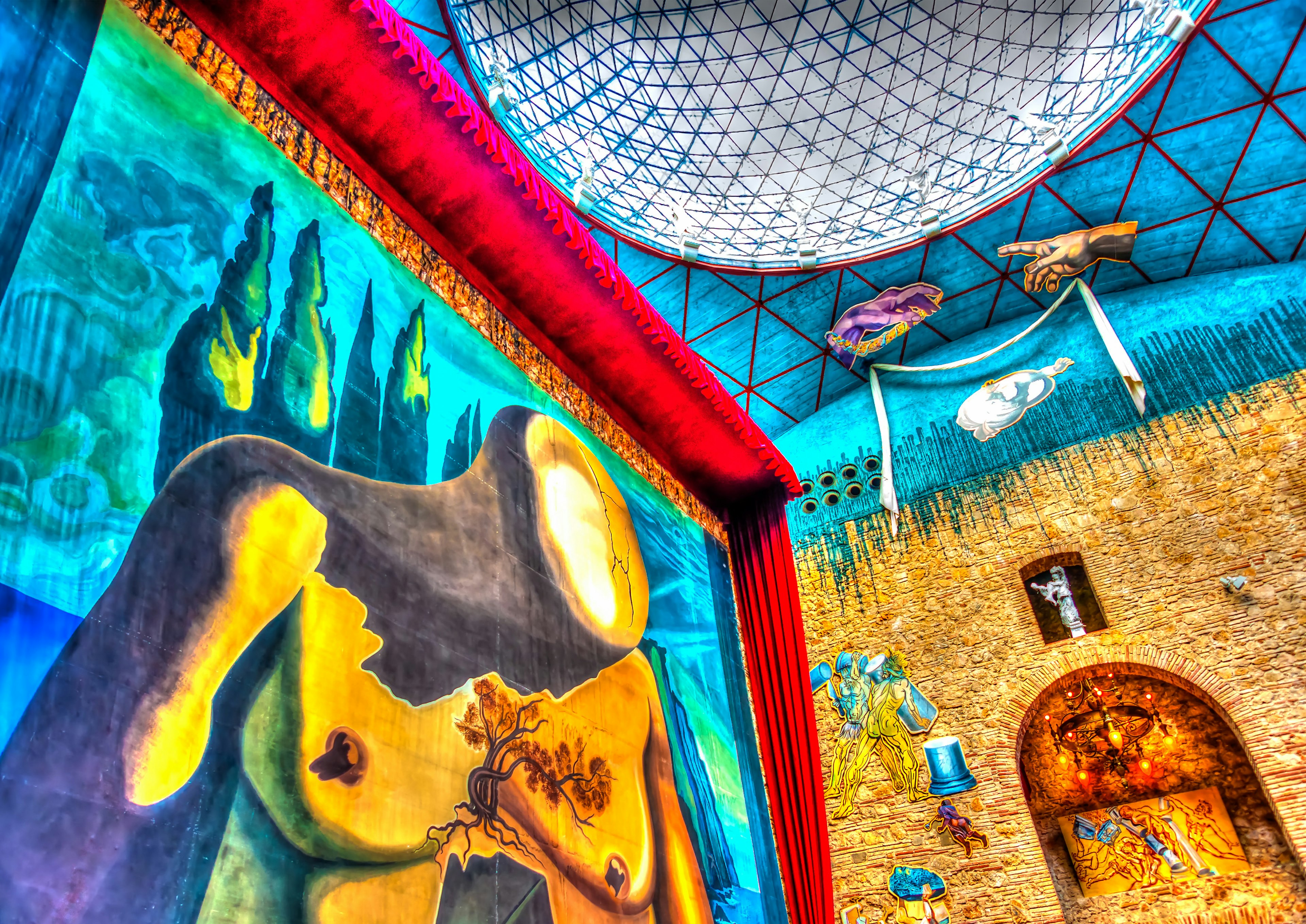 Inside the theatre of the Dali Theatre and Museum in Figueres Spain