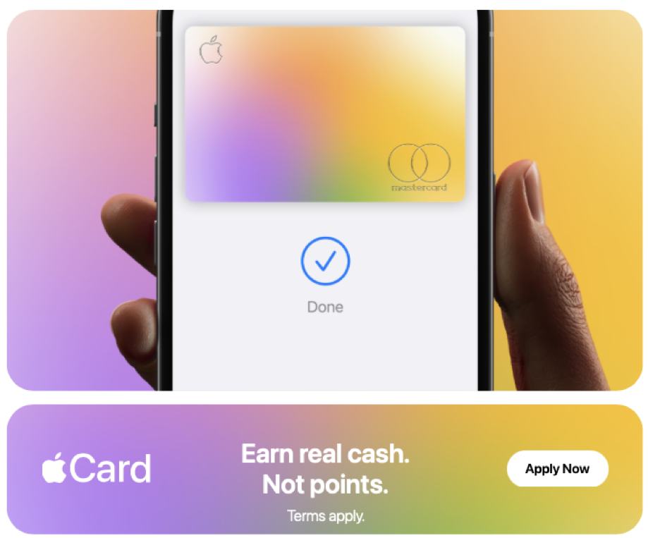 Apple Card. Daily Cash back all over the world. Apply now.