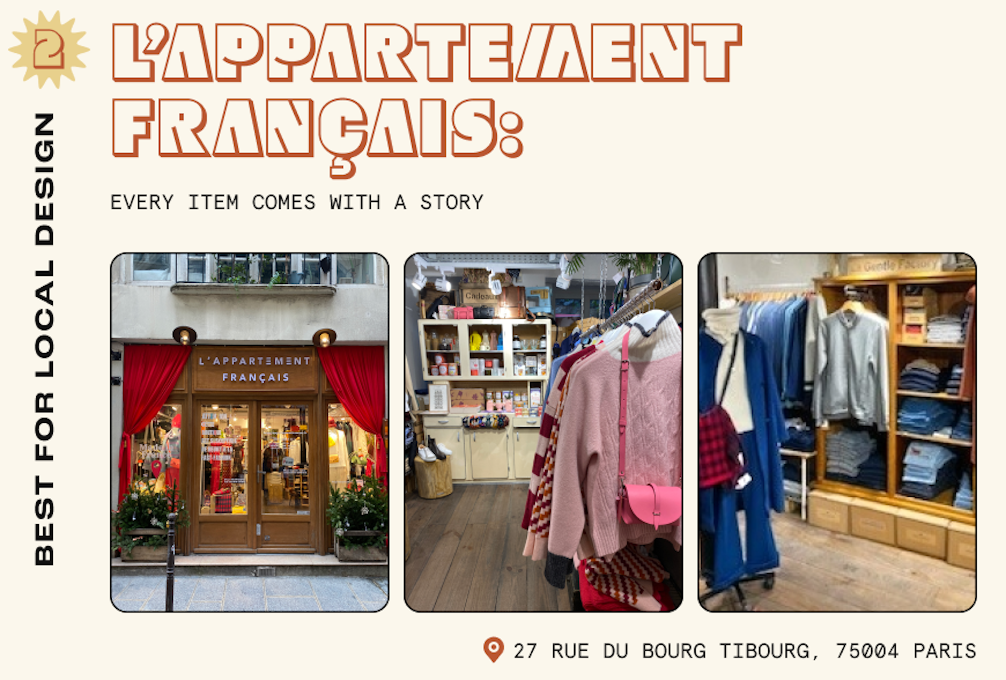 The interior of a clothes store in Paris, with women's knitwear on display