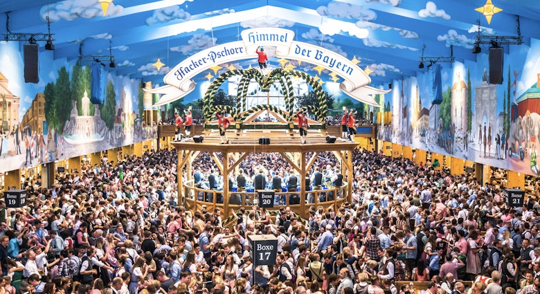 Munich, Germany - October 1: famous beer tent called Hacker-Pschorr and people at the biggest folk festival in the world - the oktoberfest on oktober 1, 2018 in munich.
1078390306
Getty,  RFE,  wiesn,  tracht,  pschorr,  octoberfest,  munchen,  muenchen,  hacker,  garden,  festive,  editorial,  beertent,  beergarden,  marstall,  beer tent,  Concert,  Crowd,  People,  Person,  Speaker,  Urban
