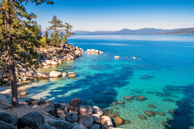 The waters of Lake Tahoe at Sand Harbor, Nevada, USA