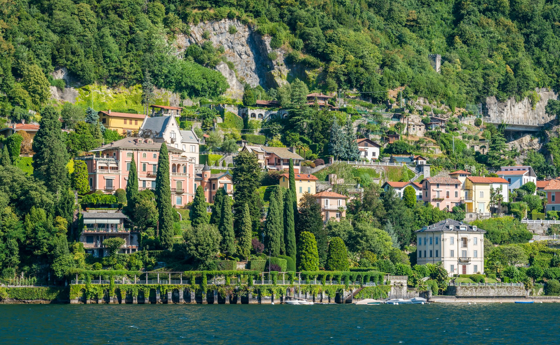 Villa Pizzo in Cernobbio, beautiful village on Lake Como, Lombardy, Italy.
