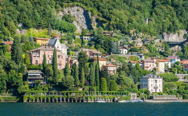 Villa Pizzo in Cernobbio, beautiful village on Lake Como, Lombardy, Italy.