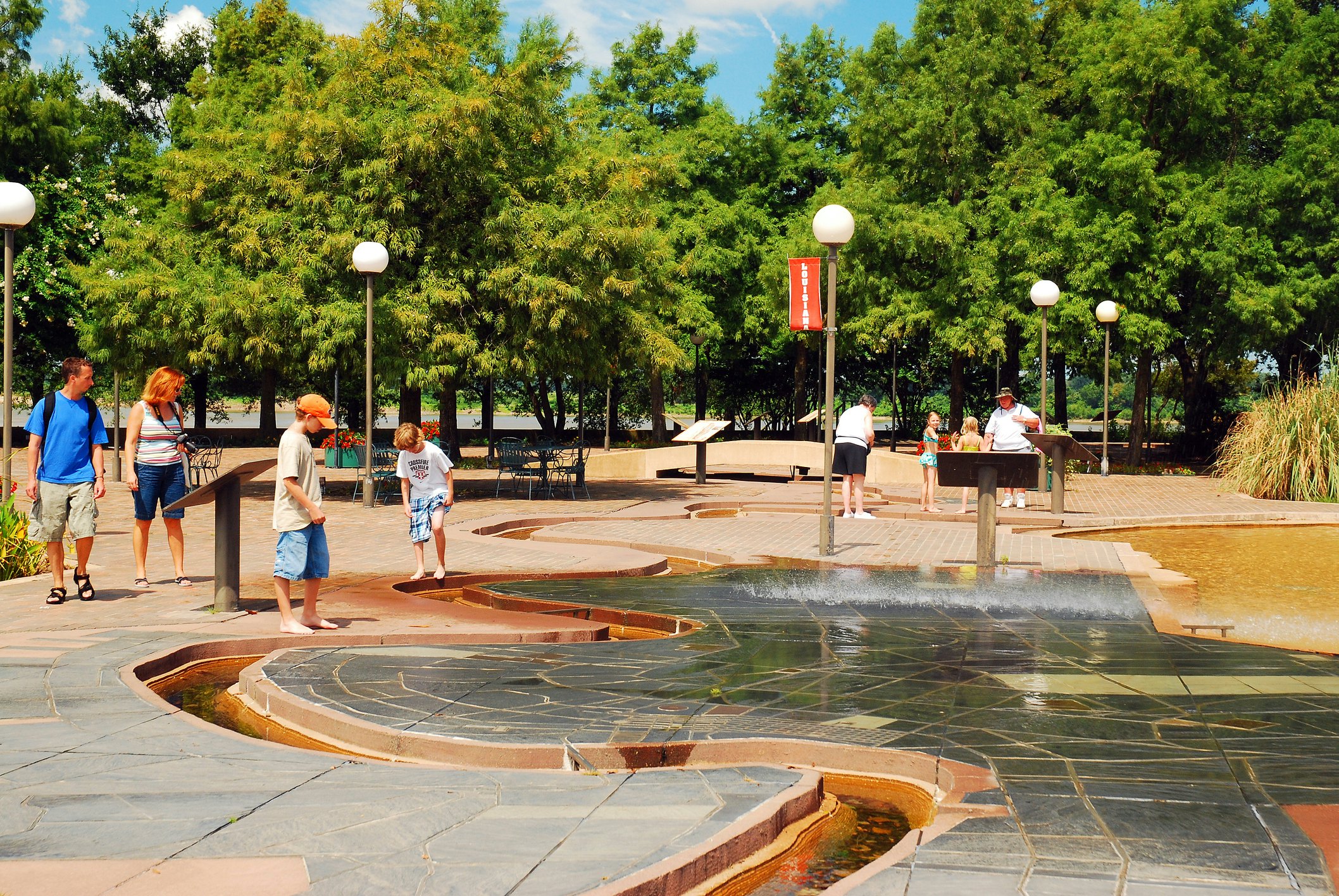 Memphis, TN, USA July 22 A family enjoys wading in a scale model of the Mississippi on Mud Island in Memphis, Tennessee
1288197290