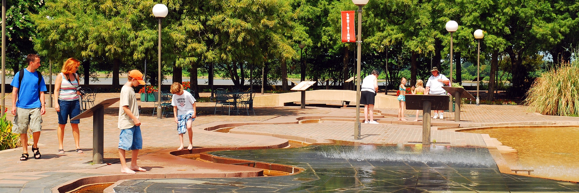 Memphis, TN, USA July 22 A family enjoys wading in a scale model of the Mississippi on Mud Island in Memphis, Tennessee
1288197290