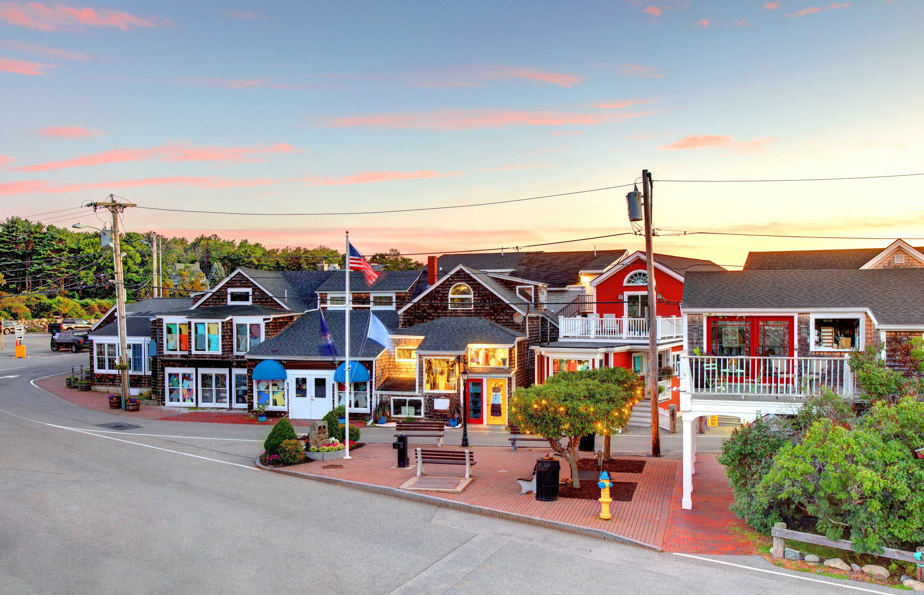 Perkins Cove in Ogunquit, Maine. Ogunquit is a seaside resort town in York County, Maine. Ogunquit is part of the Portland, Maine metropolitan area