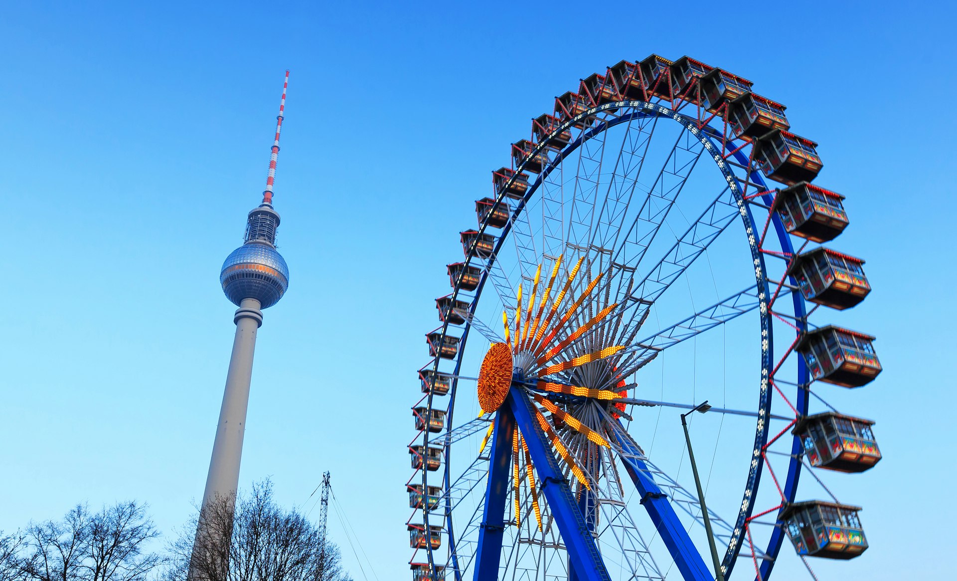 Ferris wheel and Televison Tower Berlin 