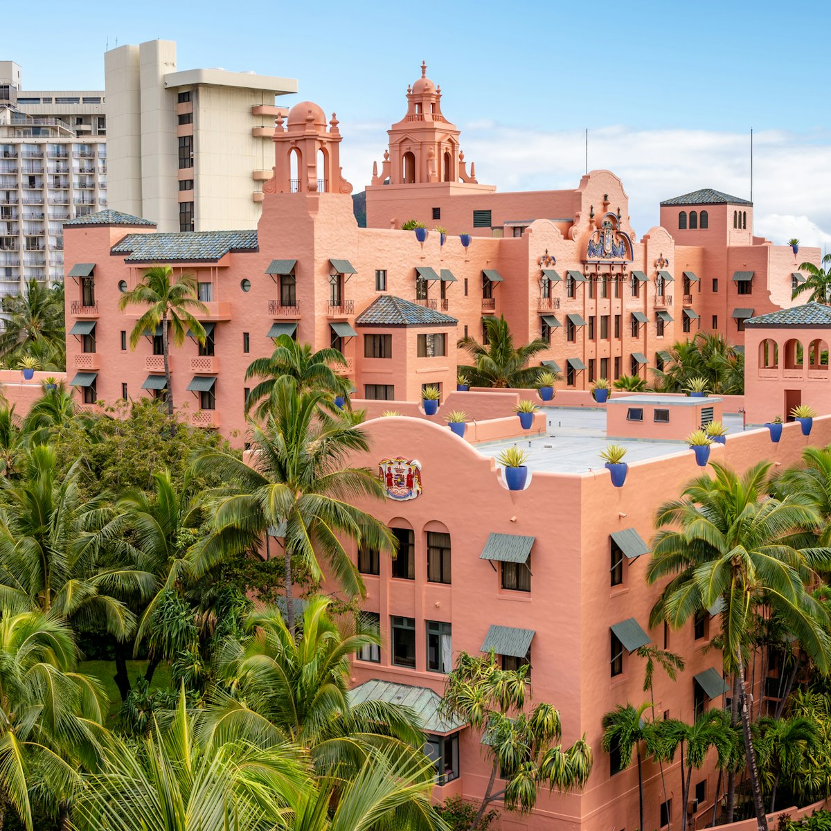 Honolulu, Hawaii - January 1, 2022: View of the Royal Hawaiian Hotel in Waikiki.
1455882534
aloha, american, building, coast, exotic, landmark, pacific, paradise, pink lady, place, resort, tropical, vacation, view, royal hawaiian, united states, pink palace