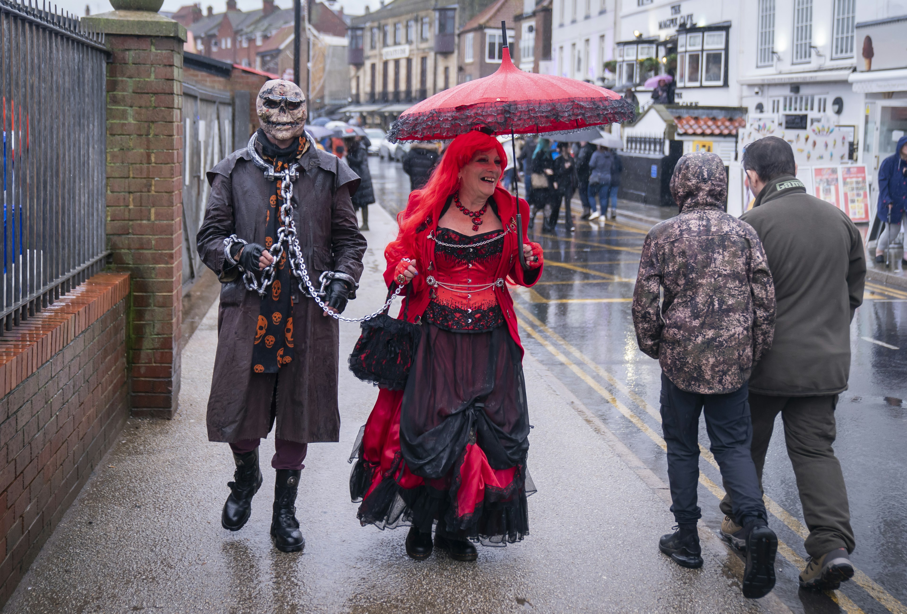 People attending the Whitby Goth Weekend